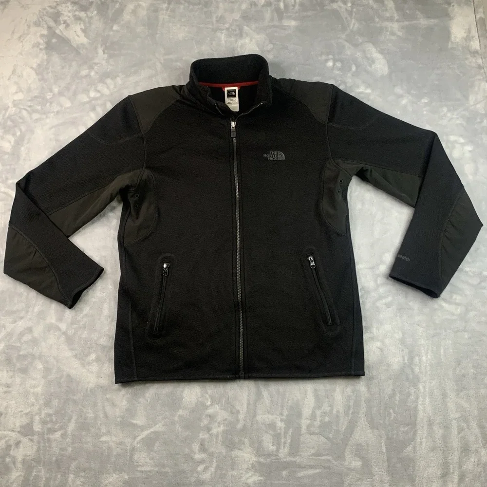 The North Face Mens M TKA Stealth‎ Jacket Full Zip Fleece Black